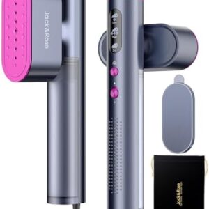 Jack ＆ Rose Travel Steamer for Clothes,100-220V Portable Steamer,15s Heat Up,Steamer ＆ Iron 2 In 1, Travel Size Garment Steamer,Large Ceramic Heat Panel,for Global ＆ Europe Traveling