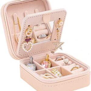 KElofoN Travel Jewelry Case and Organizer with Mirror - Gift for Women and Girls