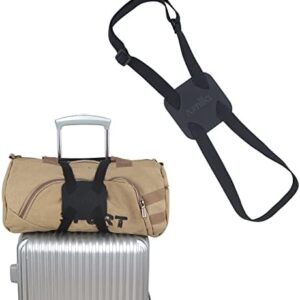 Luggage Straps Bag Bungee， Luggage Straps Suitcase Adjustable Belt，Add a Bag Easy to Travel Suitcase Elastic Strap Belt – (Black)