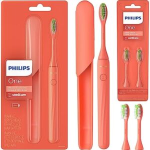 Philips Sonicare Battery Toothbrush, Brush Head Bundle, Miami Coral, BD1001/AZ